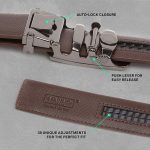 Mio Marino Classic Ratchet Belt - Premium Leather - 1.38 Wide - Adjustable Buckle - Image 3